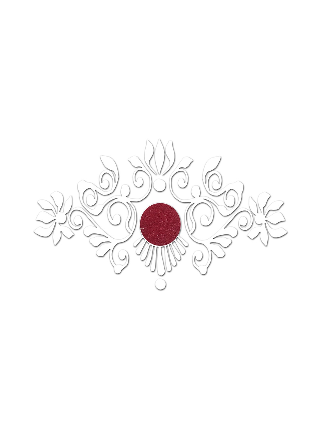 

Comet Busters Traditional Designer Reusable Bindi - White