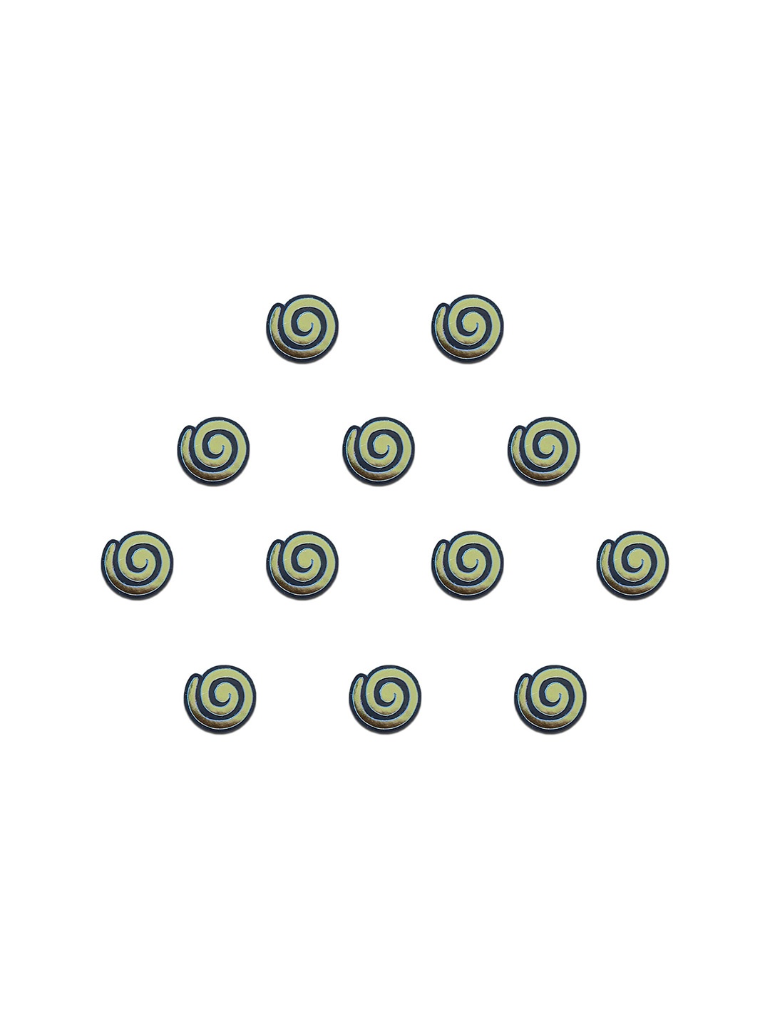 

Comet Busters Traditional Designer Circular Reusable Bindis 12Pcs - Gold