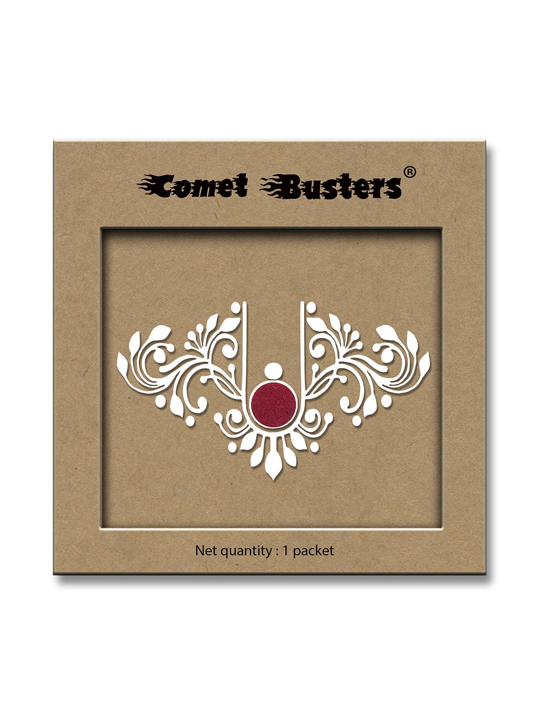 

Comet Busters Pack Of 1 Traditional Bridal Bengali Bindi, White
