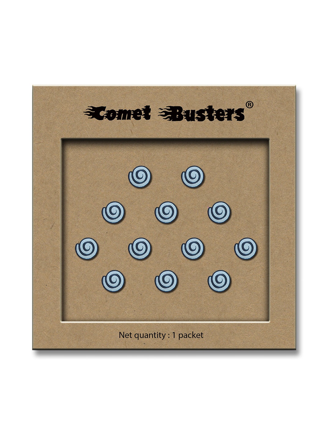 

Comet Busters 12-Pcs Traditional Designer Bindis - Blue