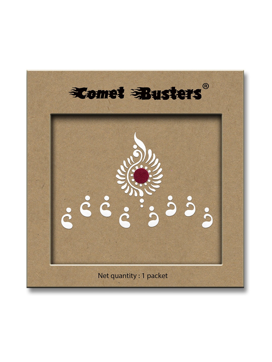 

Comet Busters 9-Pcs Traditional Designer Bindis - White