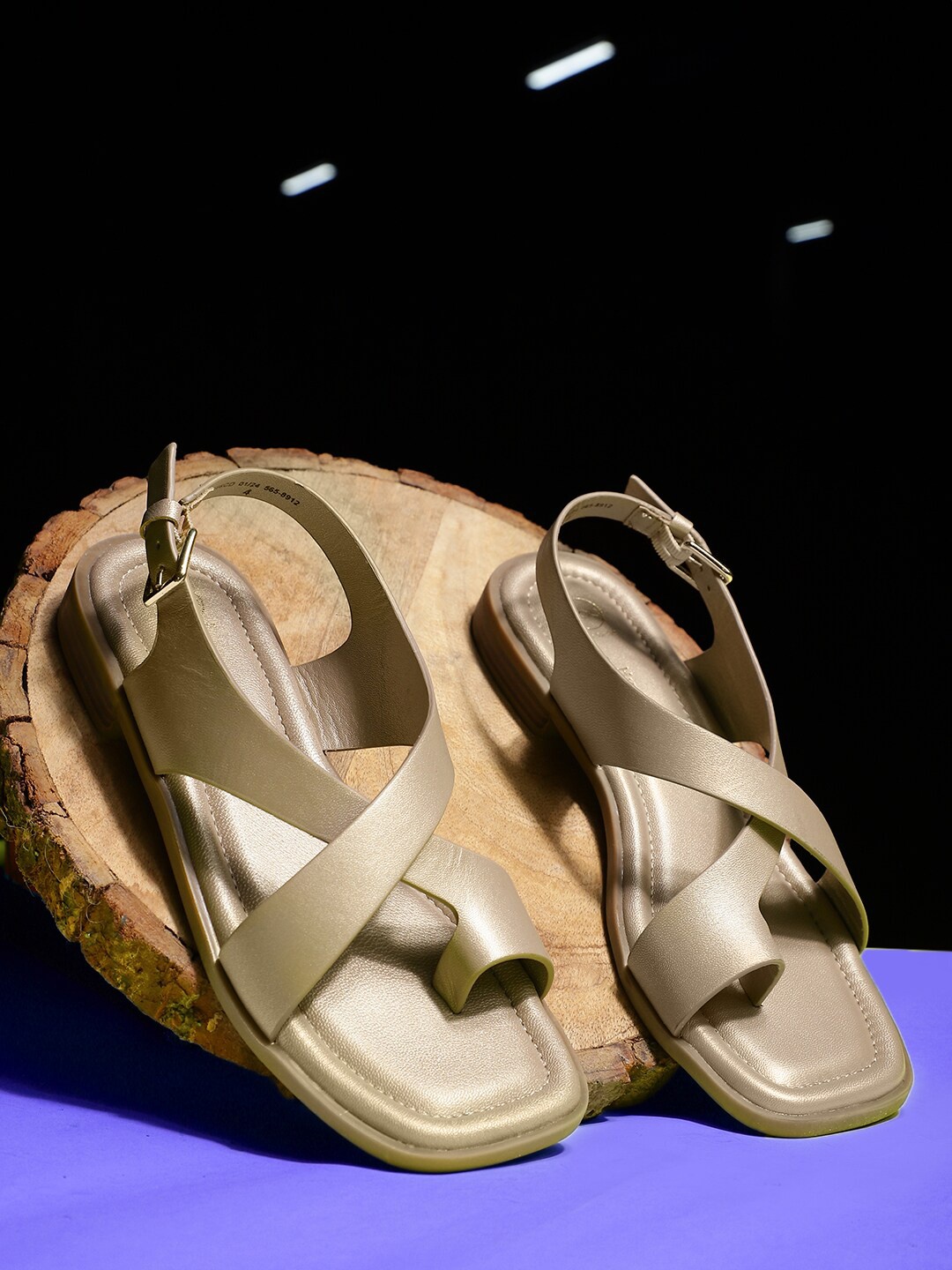 

Hush Puppies Leather One Toe Flats, Gold