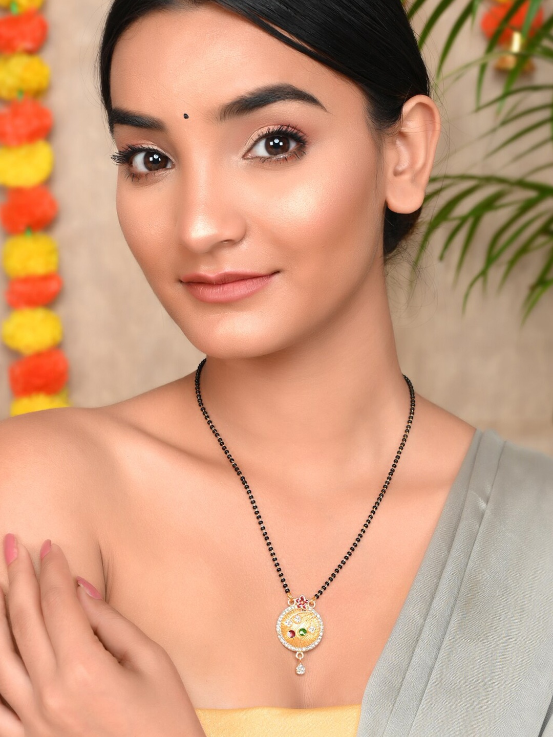 

Silvermerc Designs Gold-Plated Mangalsutra