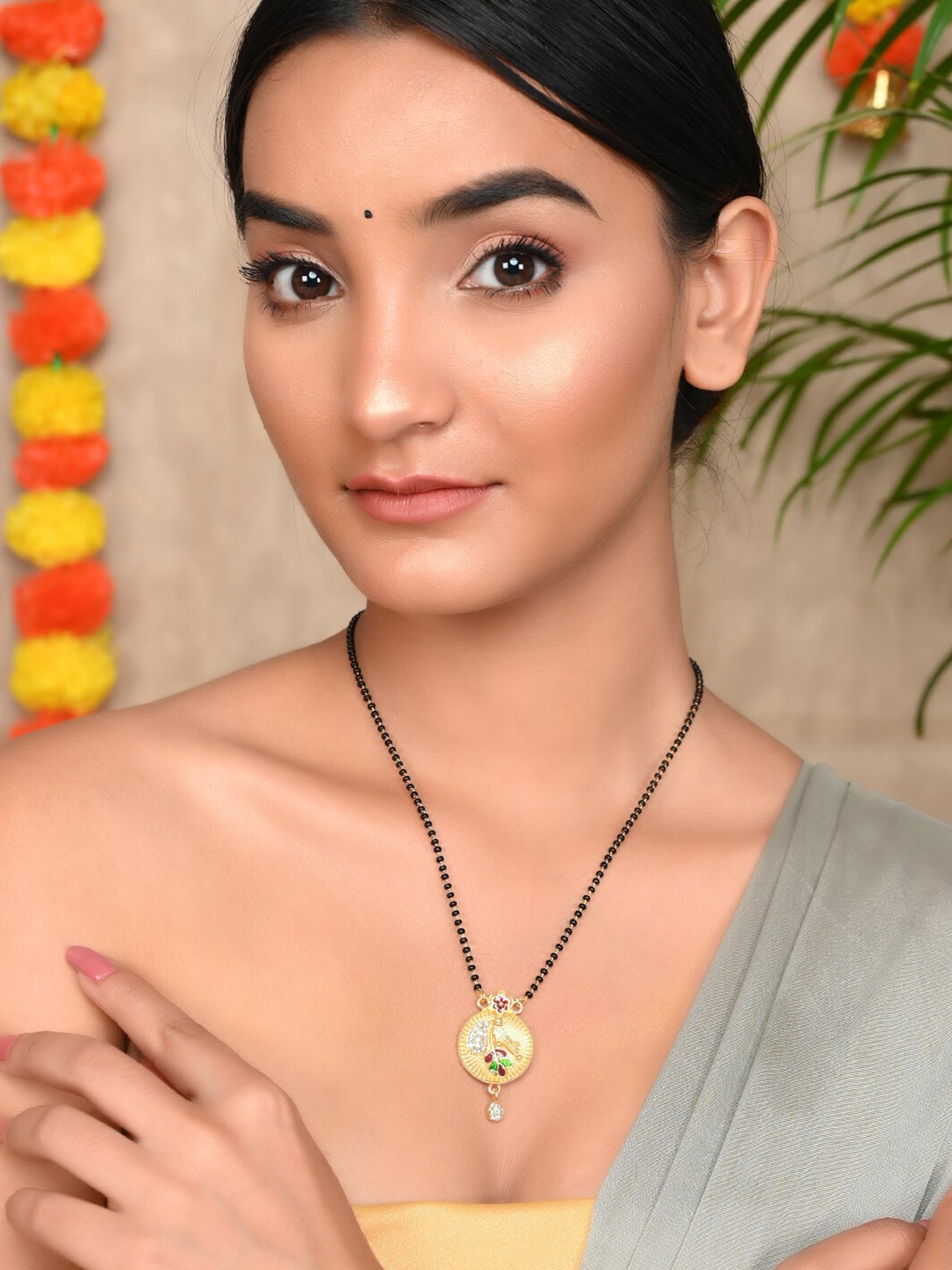 

Silvermerc Designs Gold-Plated Mangalsutra