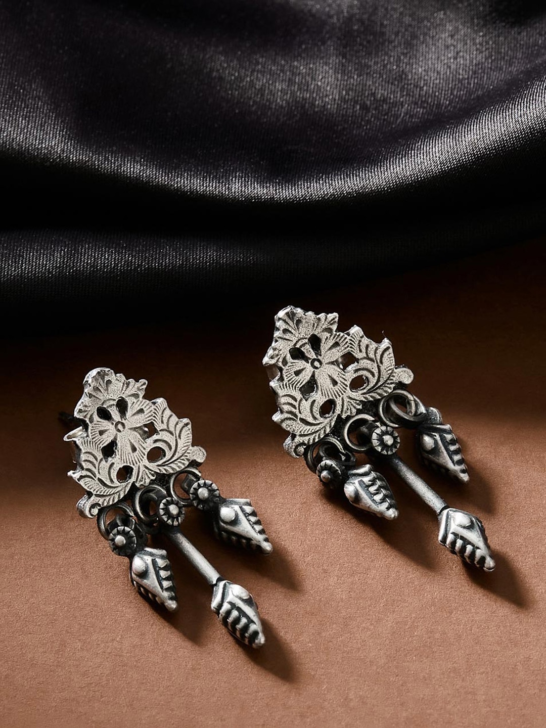 

Fabindia Silver Oxidised Drop Earrings