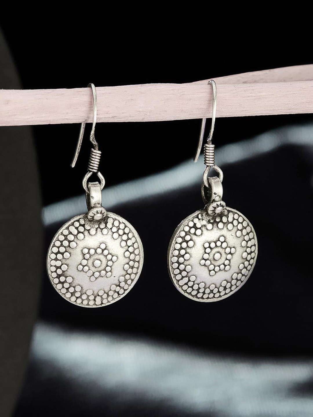 

Fabindia Silver Circular Drop Earrings
