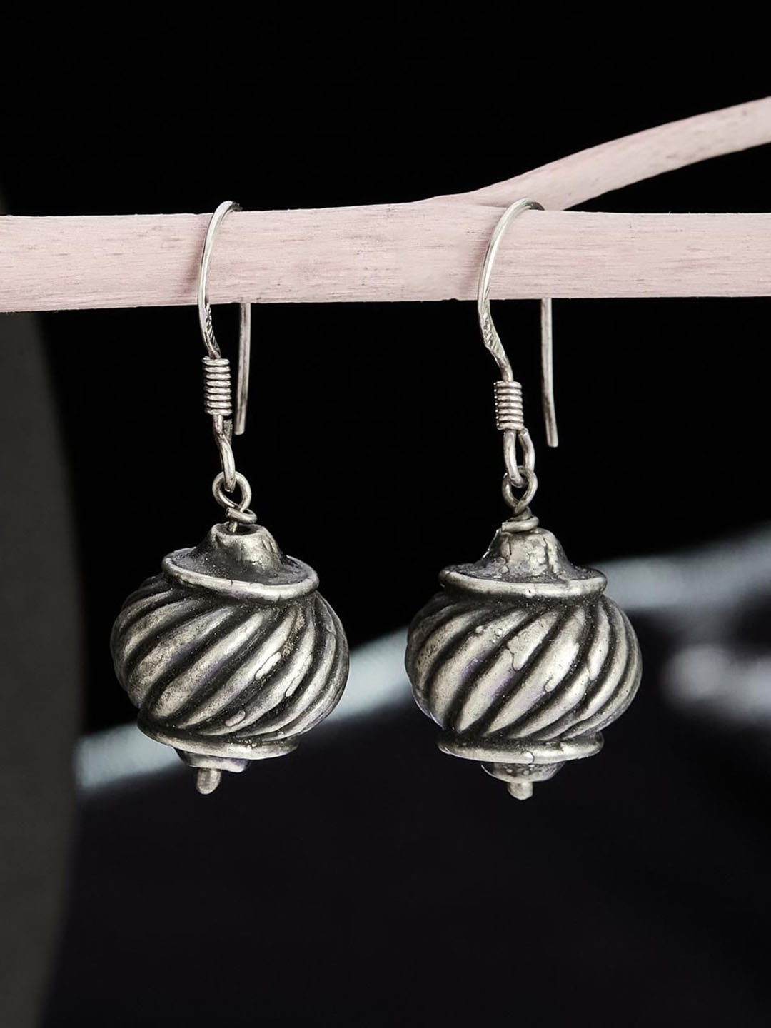 

Fabindia Silver-Plated Contemporary Drop Earrings