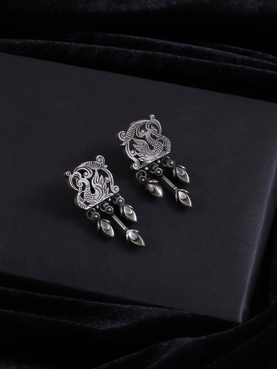 

Fabindia Silver Oxidised Drop Earrings