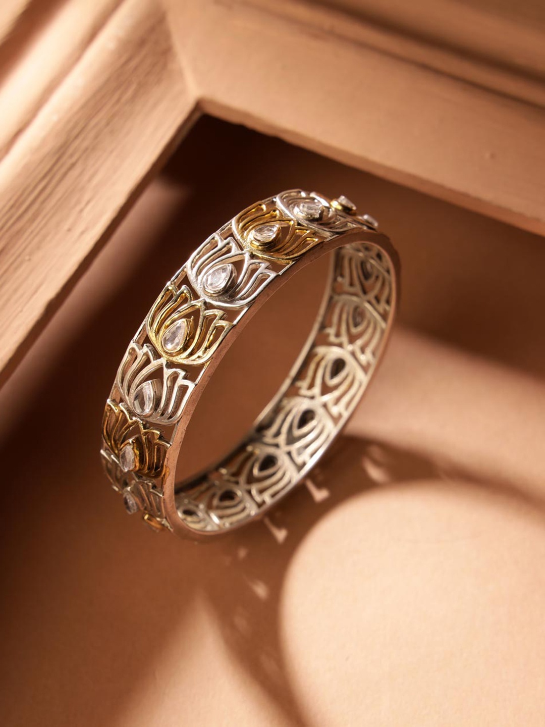 

Fabindia Silver Textured Bangle
