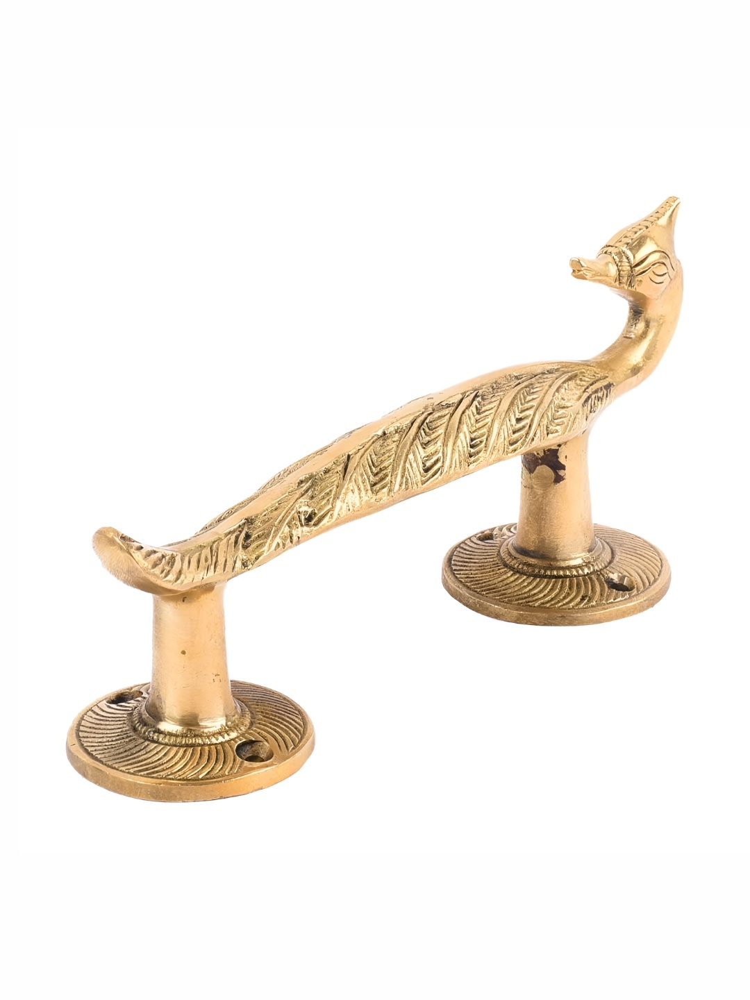 

Indianshelf Beige Engraved Design Peacock Door Handles