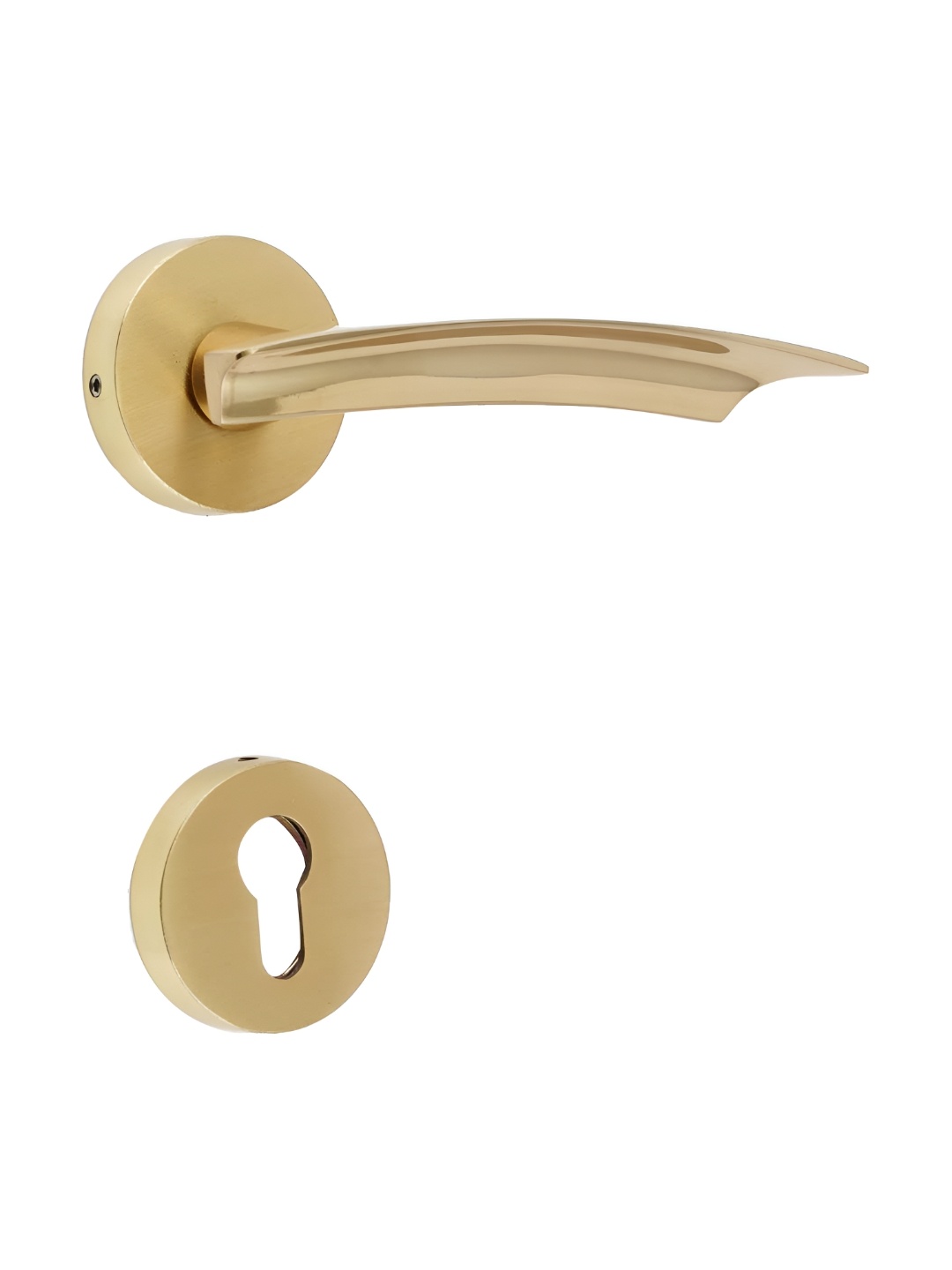 

Indianshelf Gold Toned Modern Style Mortise Handle Set