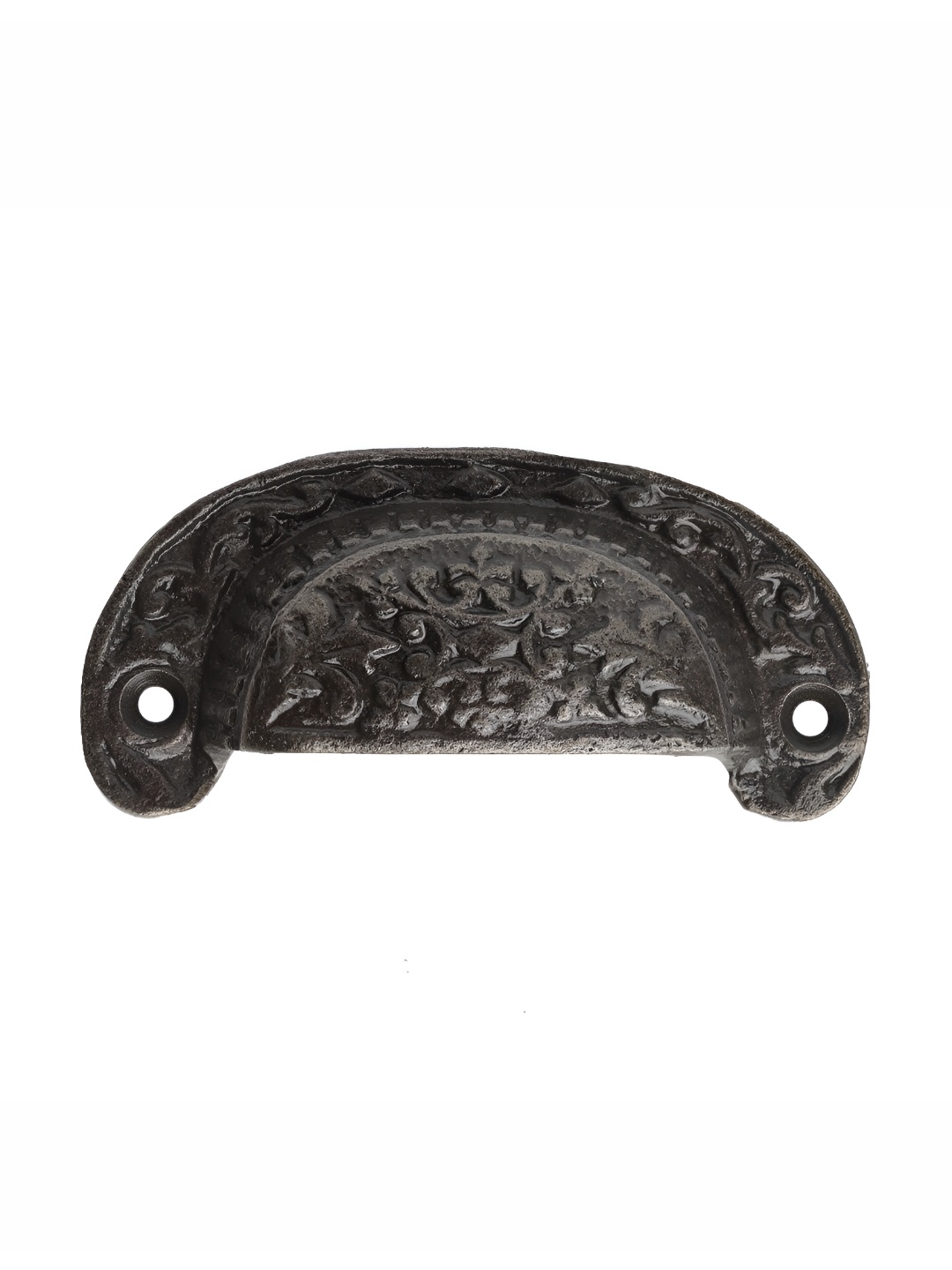 

Indianshelf Black Iron Floral D Pull Door Handle