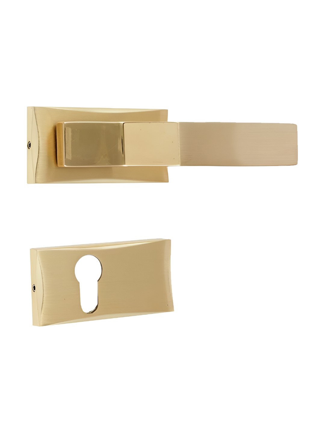 

Indianshelf Beige Rectangle Mortise Door Lock Handle Set