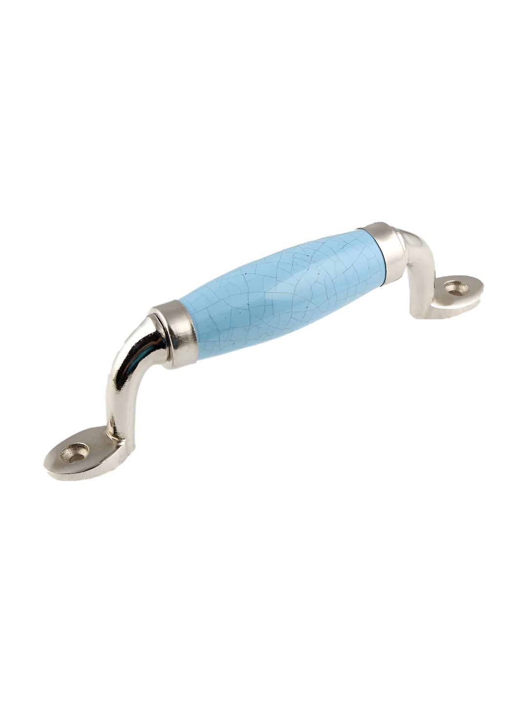 

Indianshelf Turquoise Blue & Grey Metal Crackle Door Handles
