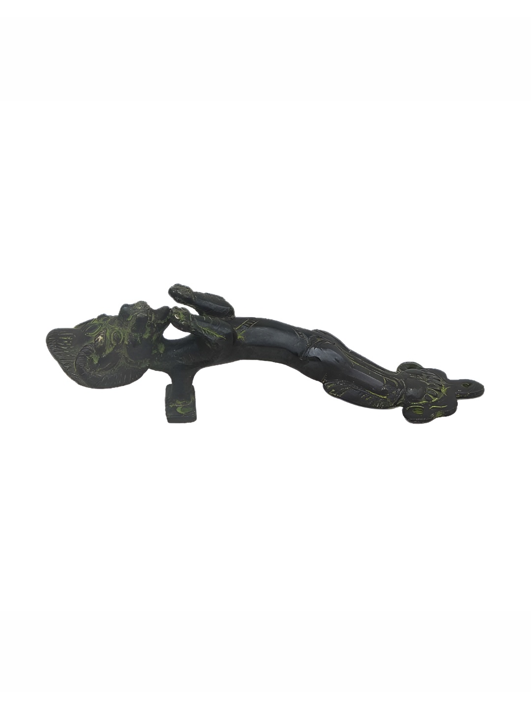 

Indianshelf Black Lion Shape Textured Brass Door Handle