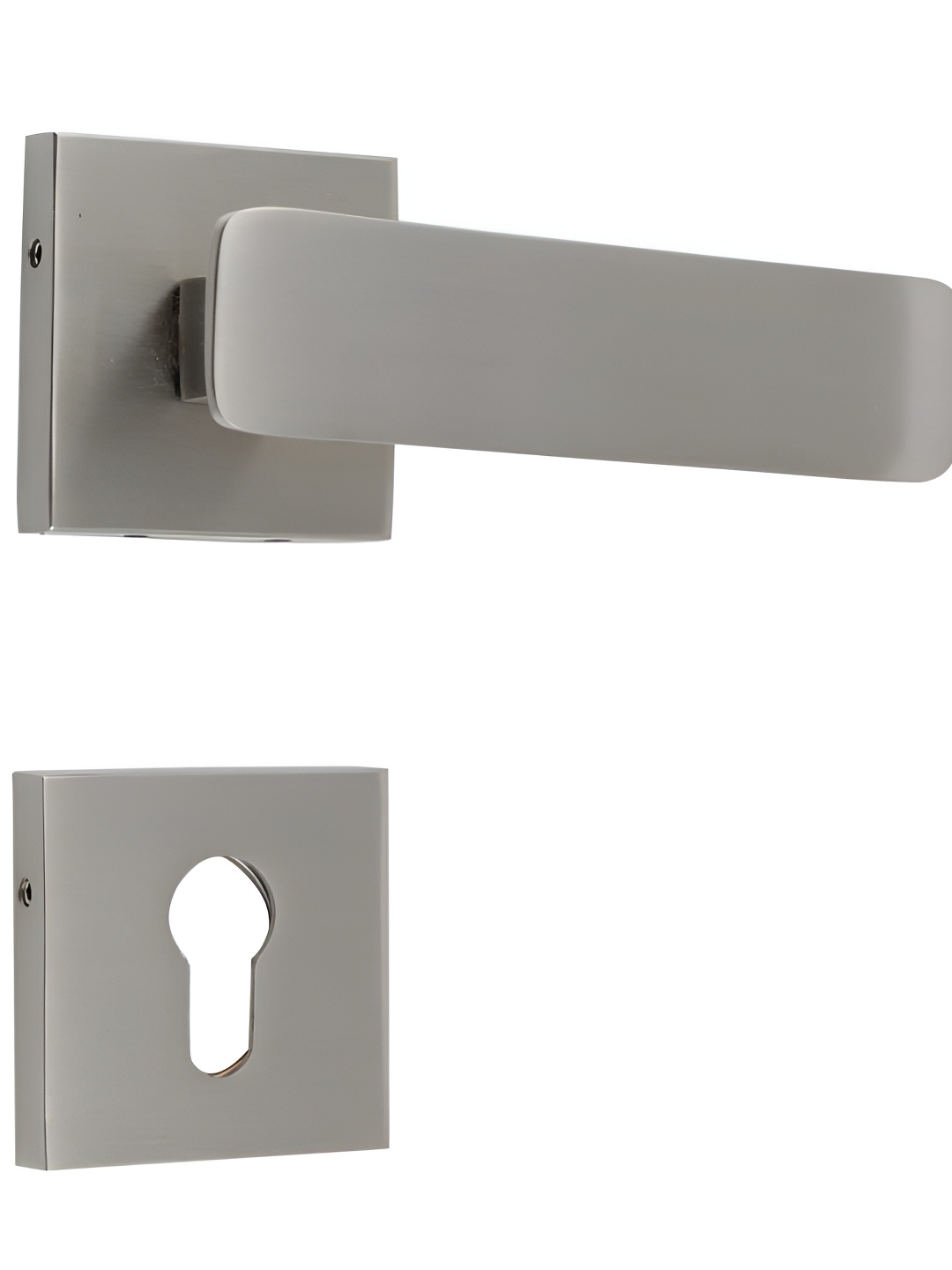 

Indianshelf Grey Square Mortise Door Lock Handle Set