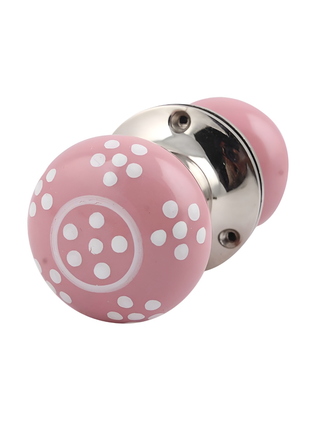 

Indianshelf Pink & White Dot Printed Door Handle