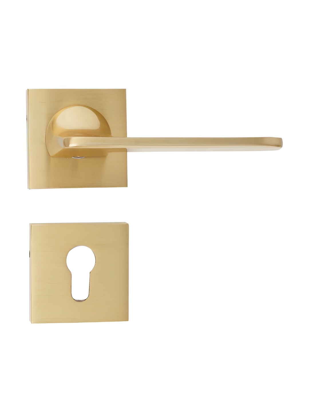 

Indianshelf Beige Satin Finish Brass Door Handle With Lock