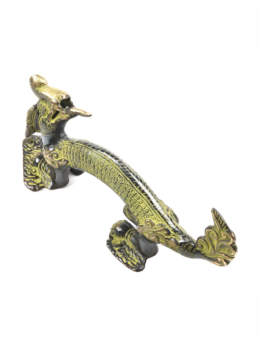 

Indianshelf Beige Dragon Shape Textured Brass Door Handle