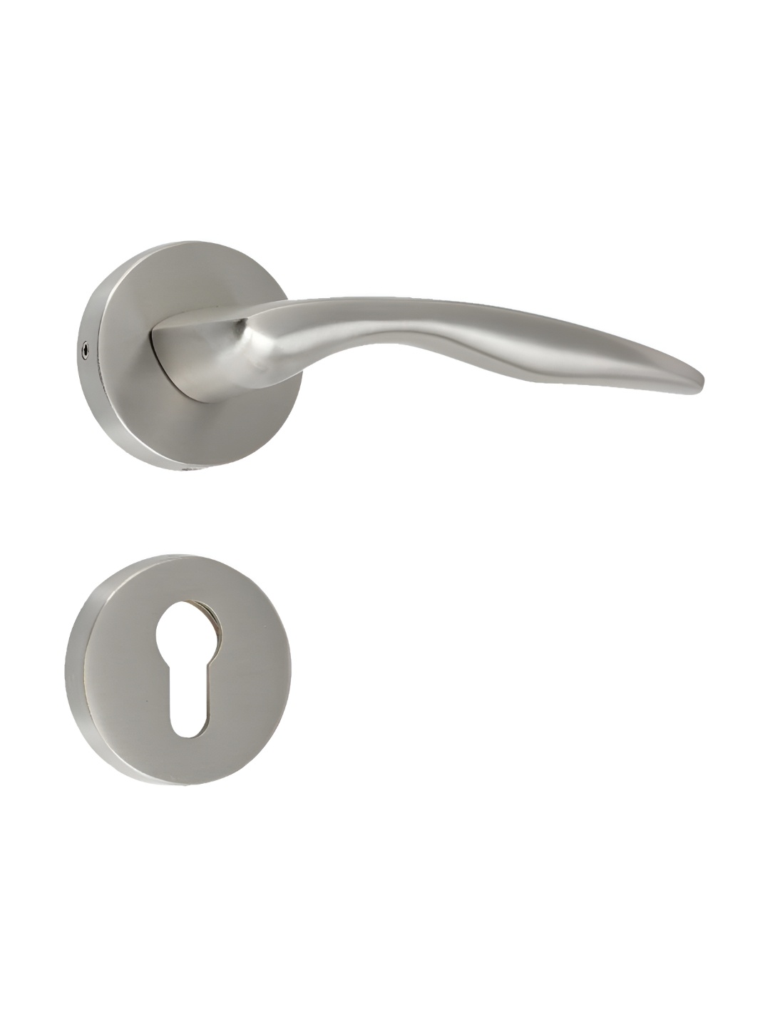 

Indianshelf Silver Toned Mortise Door Lock Handle Set