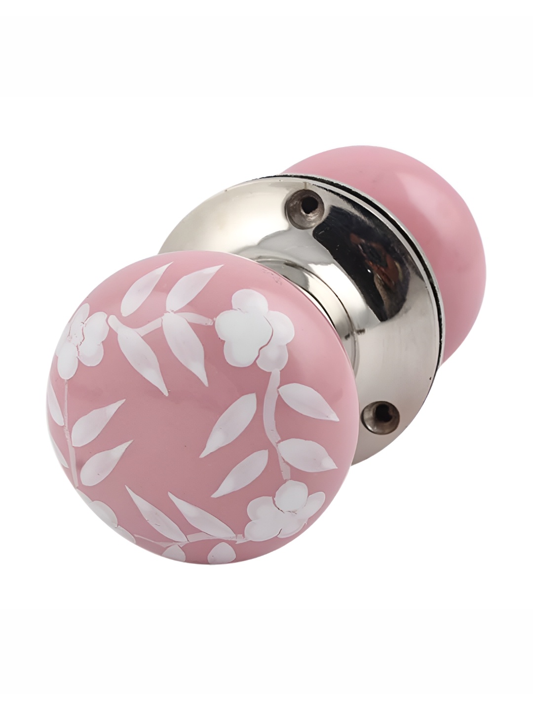 

Indianshelf Pink & White Floral Printed Door Handle