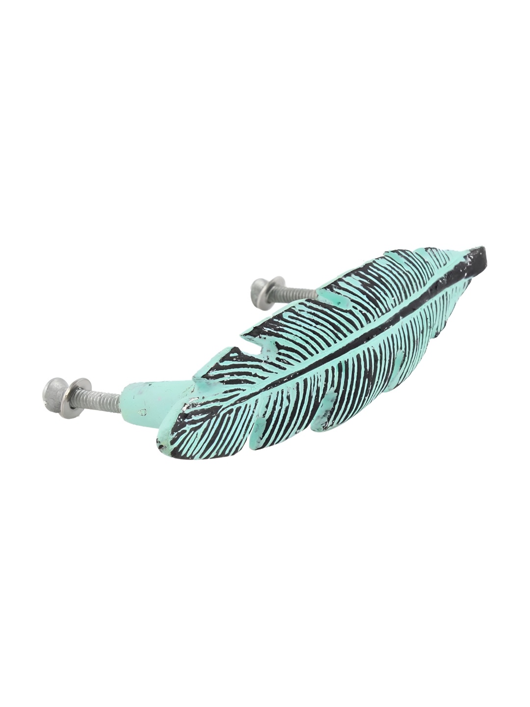 

Indianshelf Turquoise Blue & Black Angel Distressed Cabinet Knob