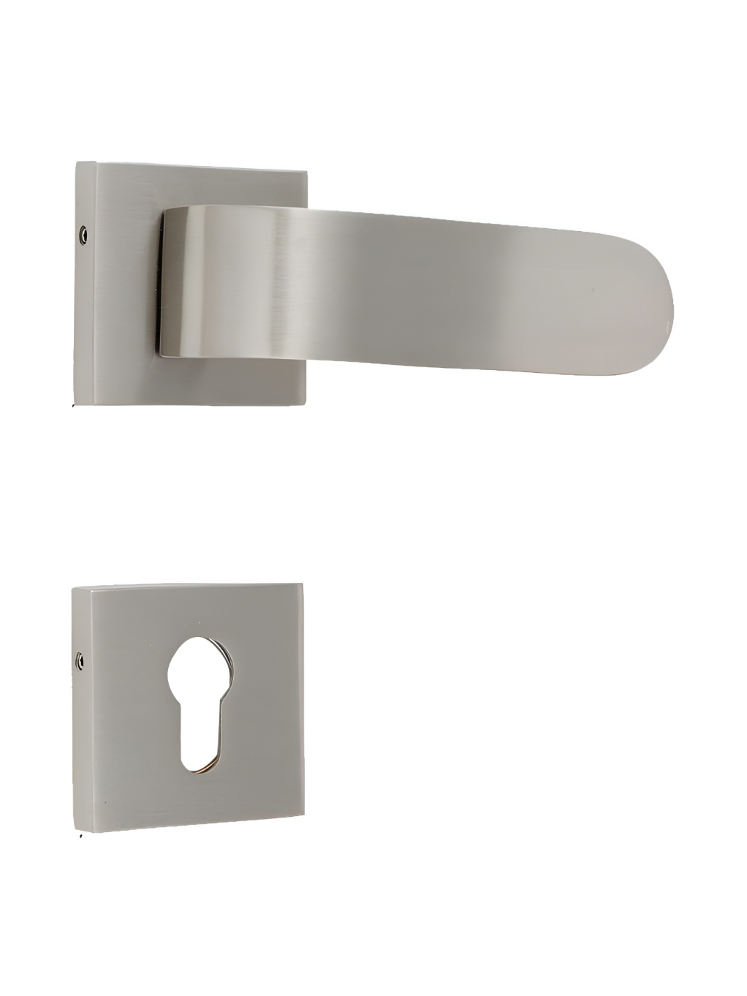 

Indianshelf Grey Square Mortise Door Lock Handle Set