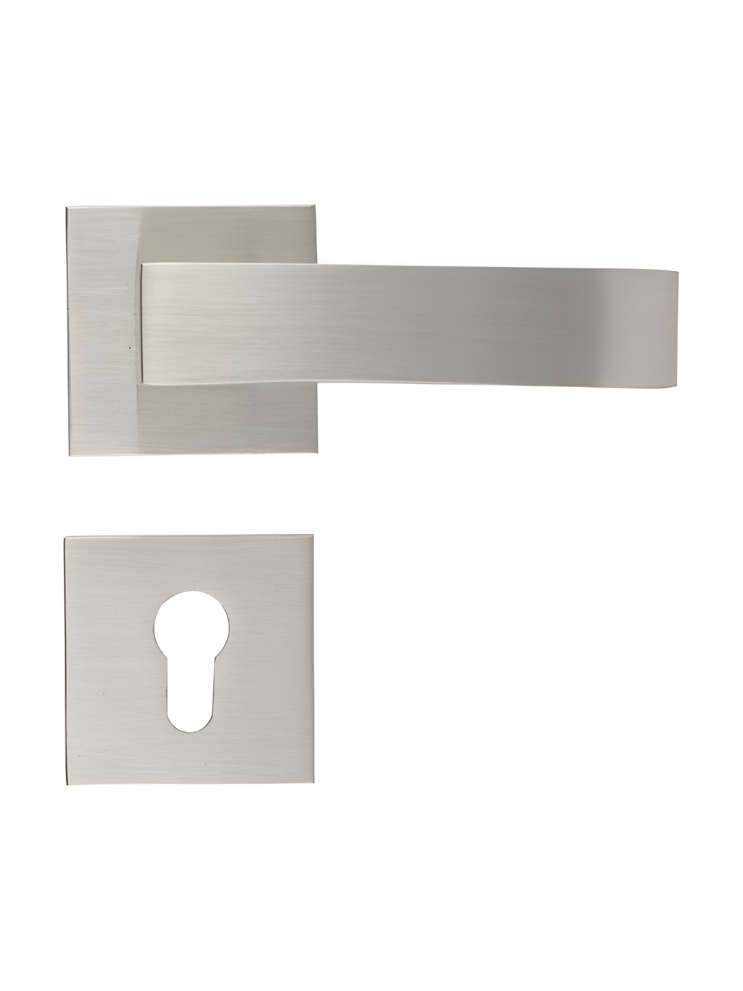 

Indianshelf Grey 2 Pieces Matt Finish Brass Door Handle With Lock