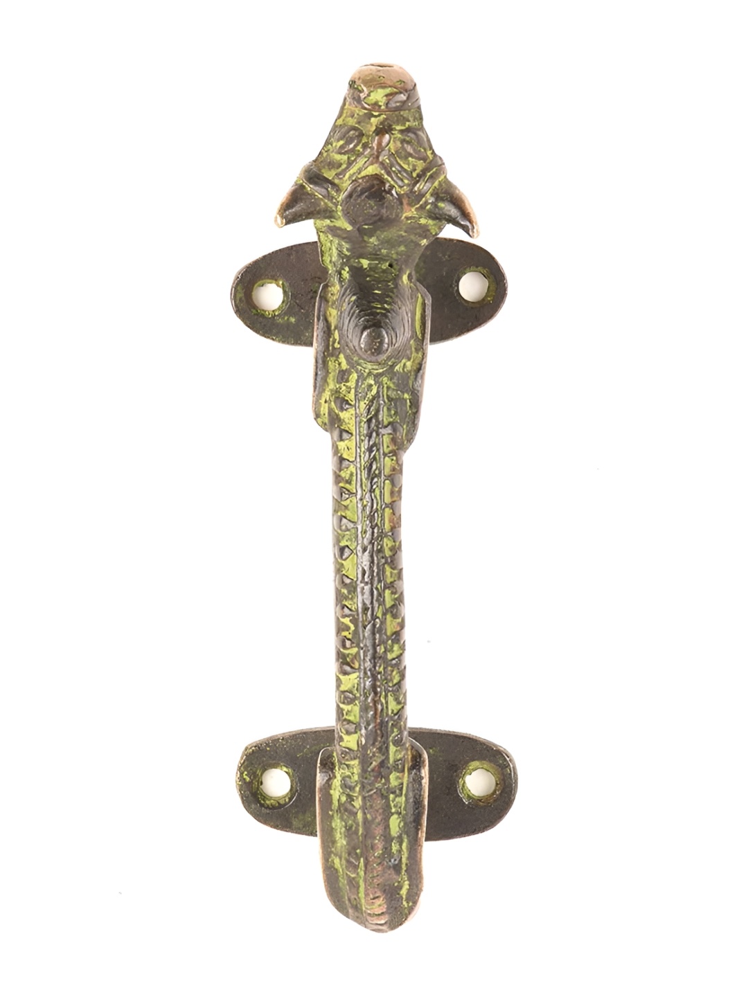 

Indianshelf Black Tribal Bull Brass Door Handle
