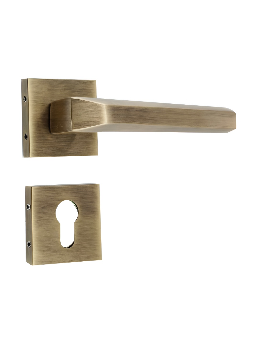 

Indianshelf Beige Matt Finish Brass Door Handle With Lock