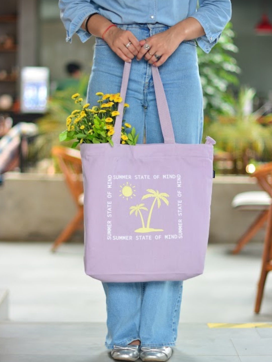 

EcoRight Printed Tote Bag, Lavender