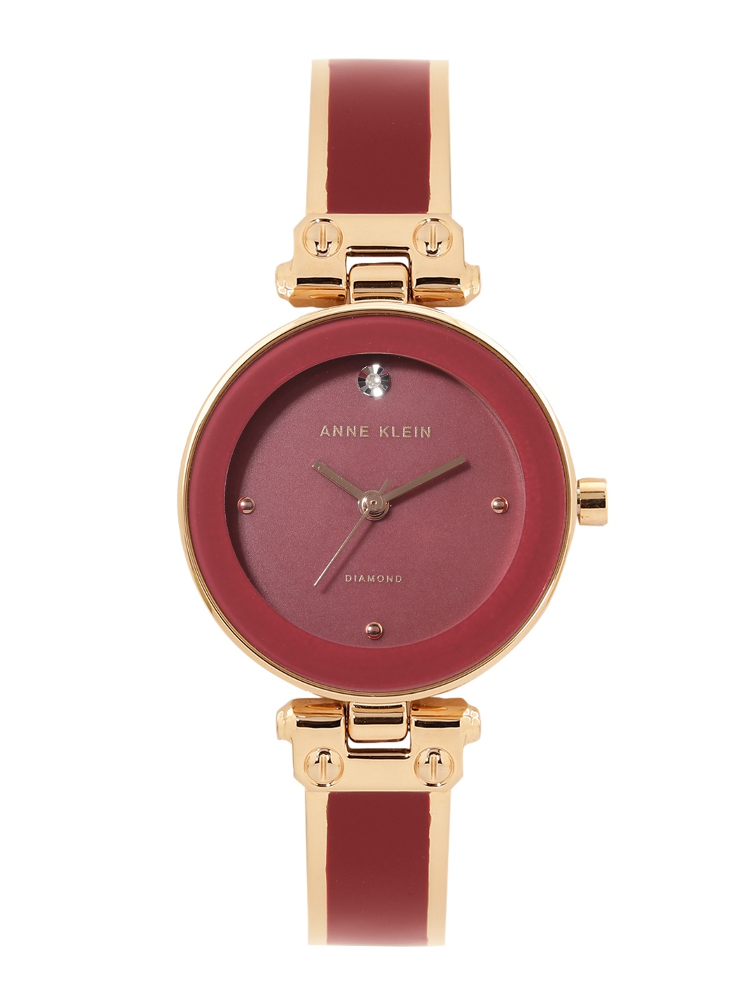 

ANNE KLEIN Women Embellished Dial & Bracelet Style Straps Analogue Watch NEAK1980BYRG, Maroon