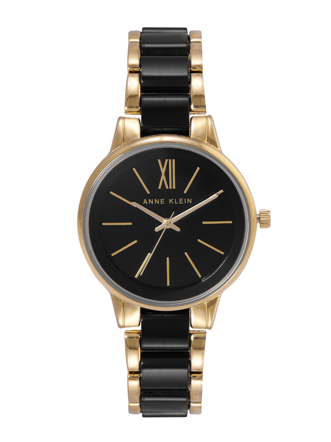 

ANNE KLEIN Women Solid Dial & Bracelet Style Straps Trend Analogue Watch NEAK1412BKGB, Black