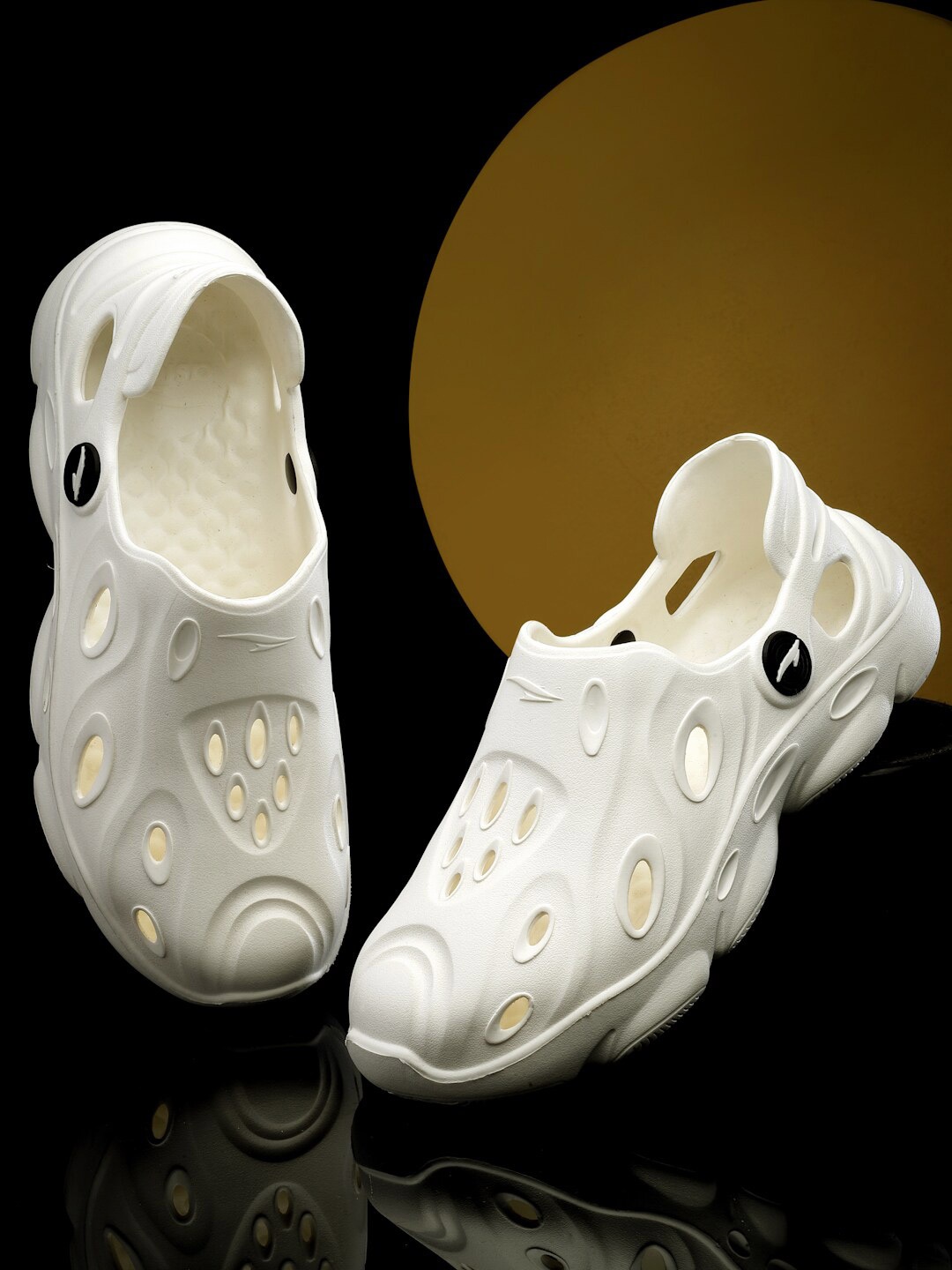 

ASIAN Men Self Design Clogs, White