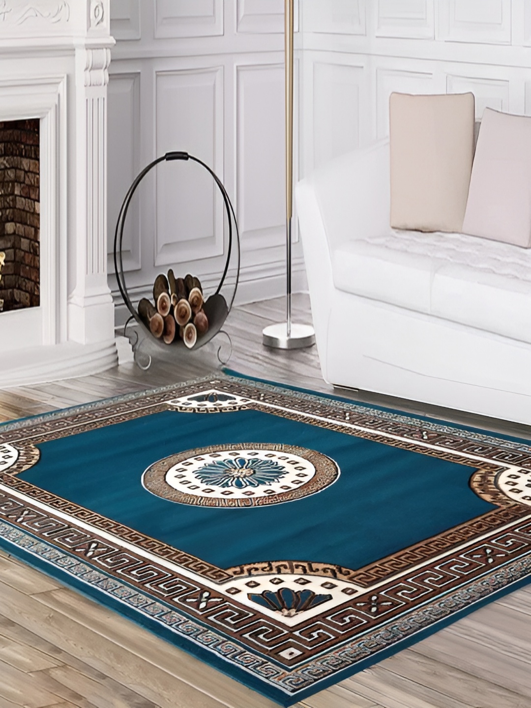 

SANA CARPET Blue Rectangle Anti-Skid Carpet