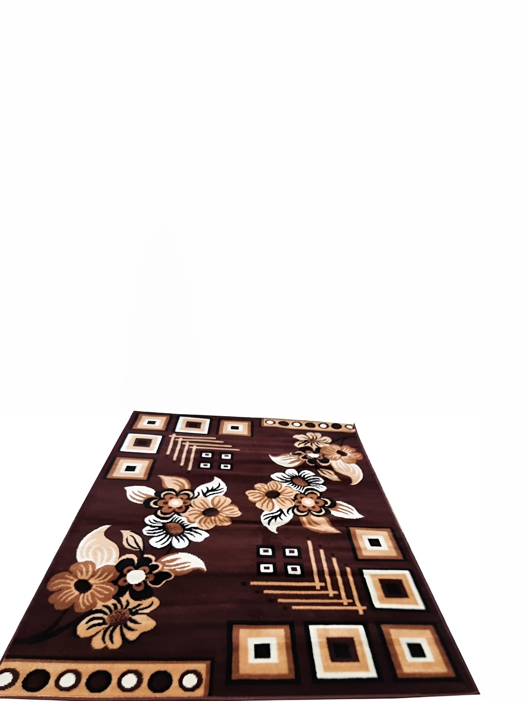 

SANA CARPET Brown Printed Rectangle Anti-Skid Carpet