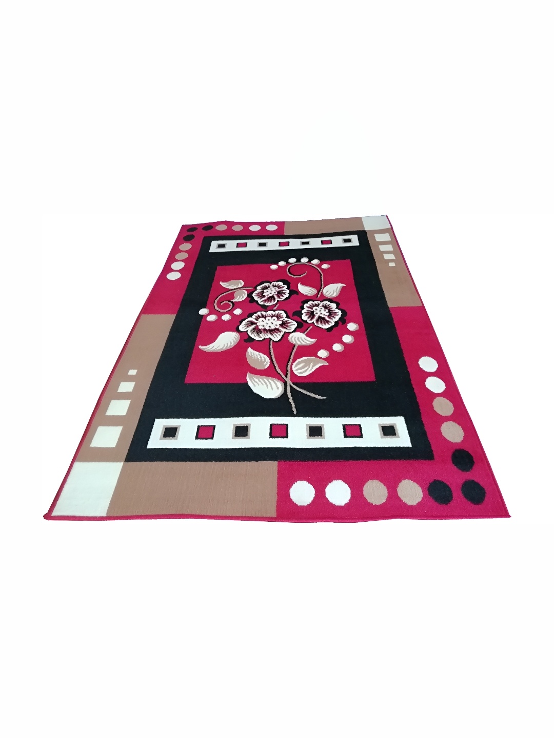 

SANA CARPET Brown Printed Rectangle Anti-Skid Carpet