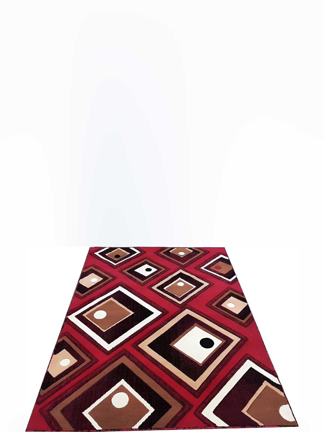 

SANA CARPET Red Geometric Anti-Skid Carpet