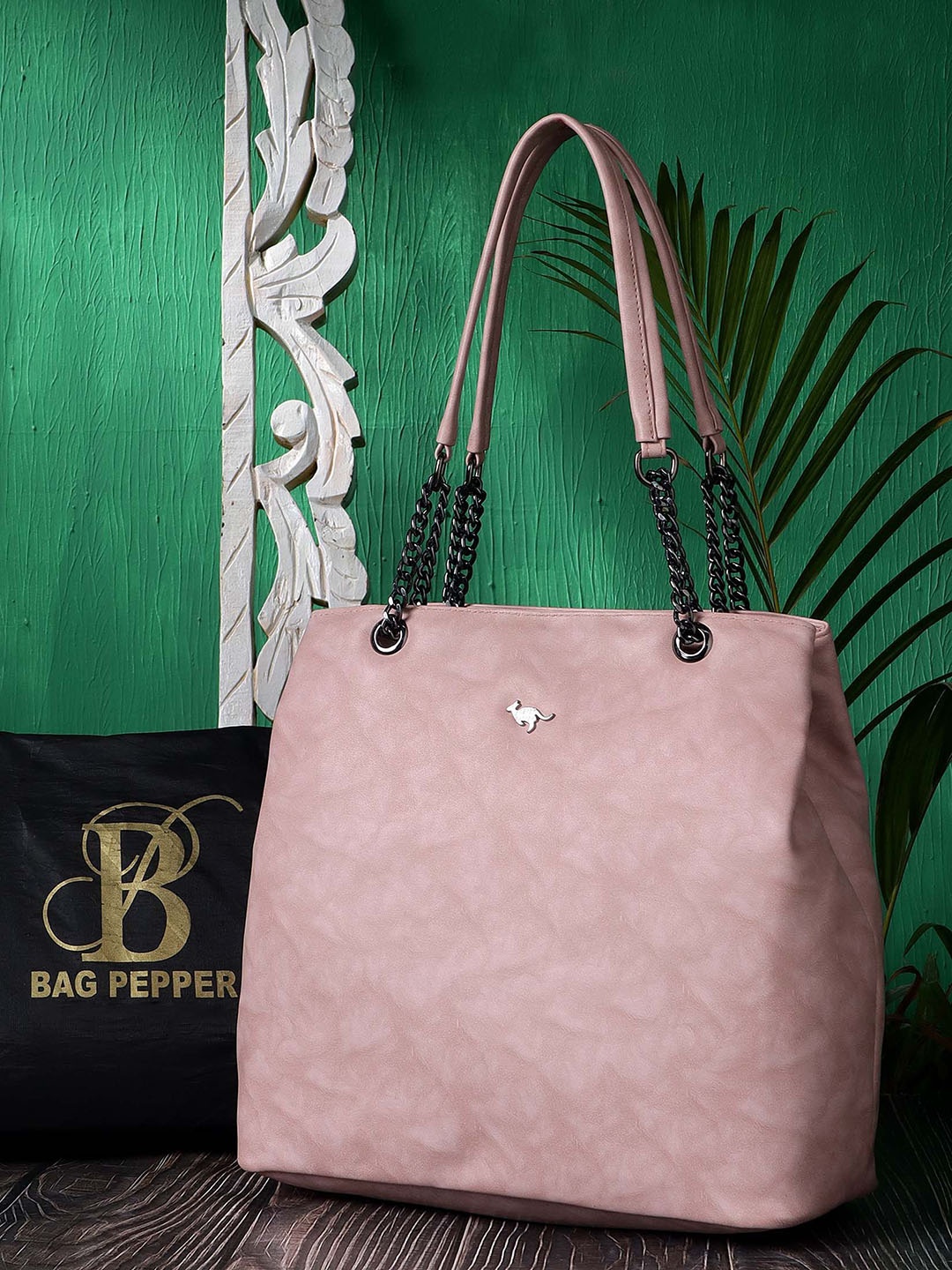 

Bag Pepper Textured Structured Shoulder Bag, Pink