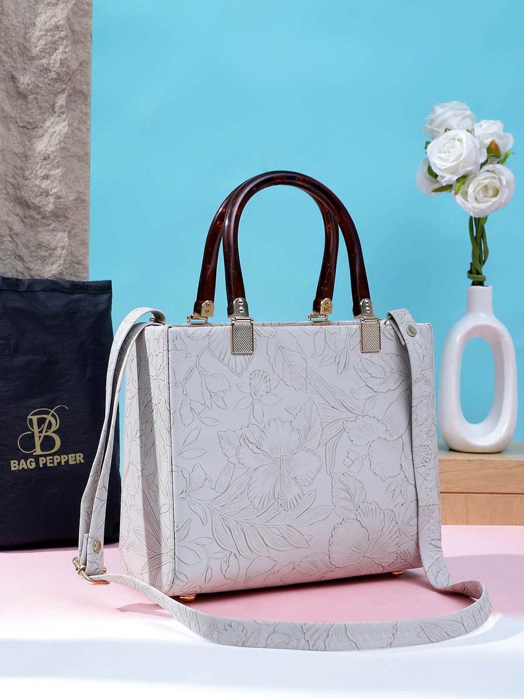 

Bag Pepper Printed Handheld Bag, Grey