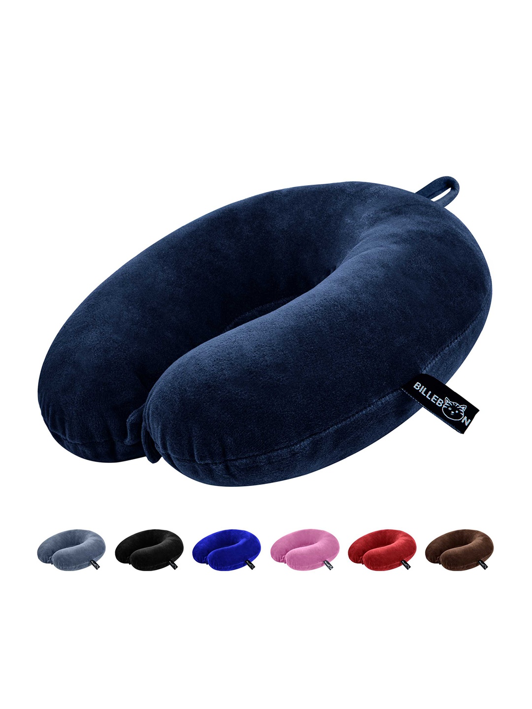 

BILLEBON Compact Lock Ultra Soft Neck Pillow, Navy blue