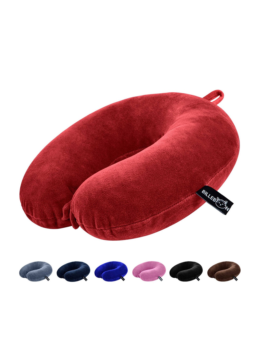

BILLEBON Skin-Friendly Travel Neck Pillow, Red