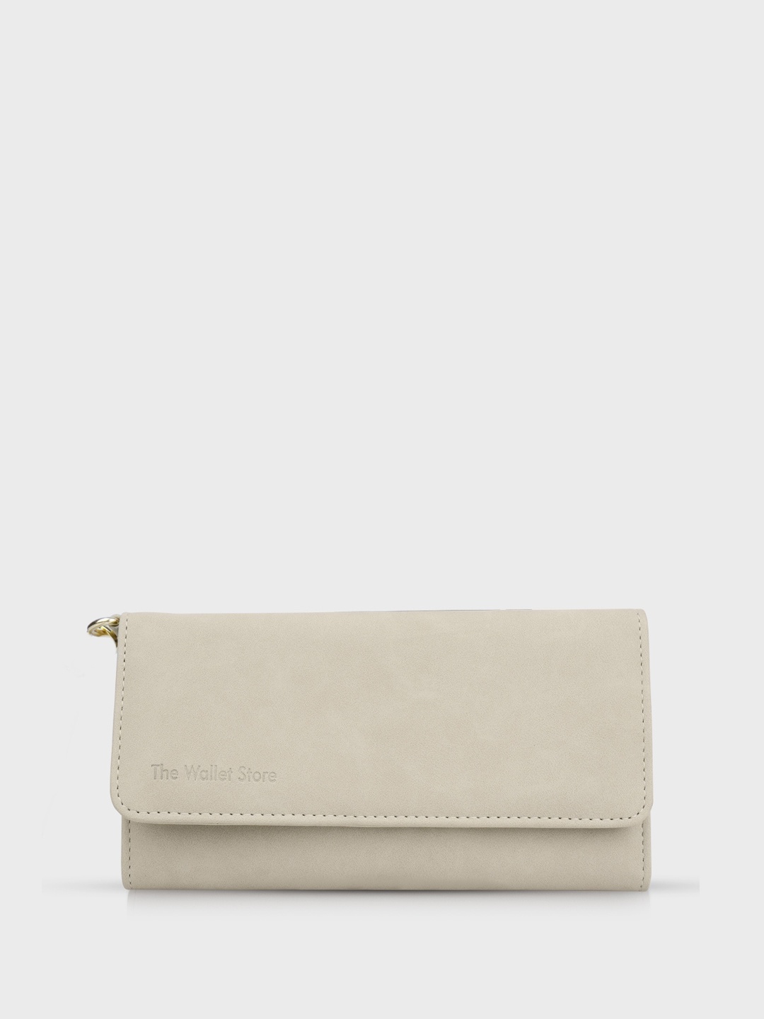 

The Wallet Store Women Leather Three Fold Wallet, Beige