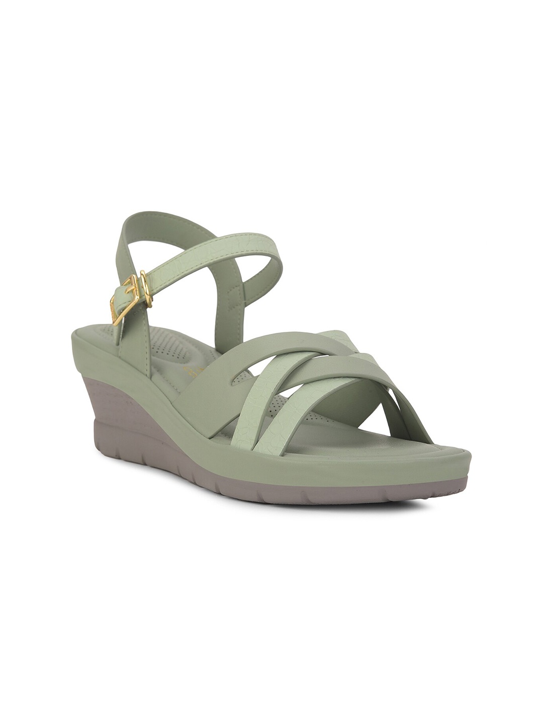 

Bata comfit Open Toe Wedge Heels, Green