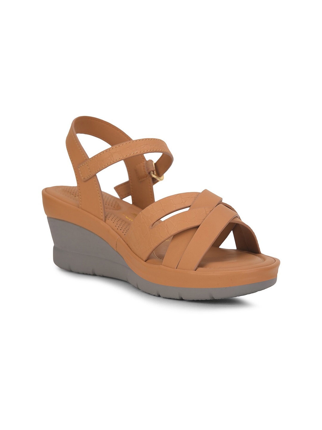 

Bata comfit Textured Wedge Heels, Tan