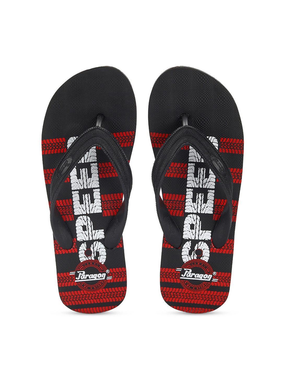 

Paragon Men Lightweight & Waterproof Hawai Flip Flops, Black