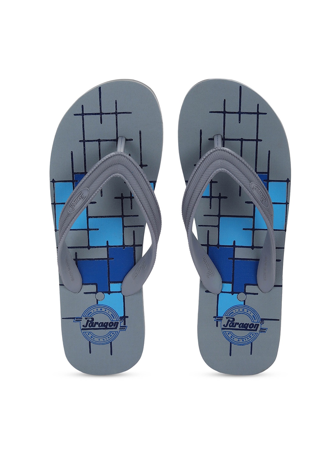 

Paragon Men Lightweight & Waterproof Hawai Flip Flops, Grey