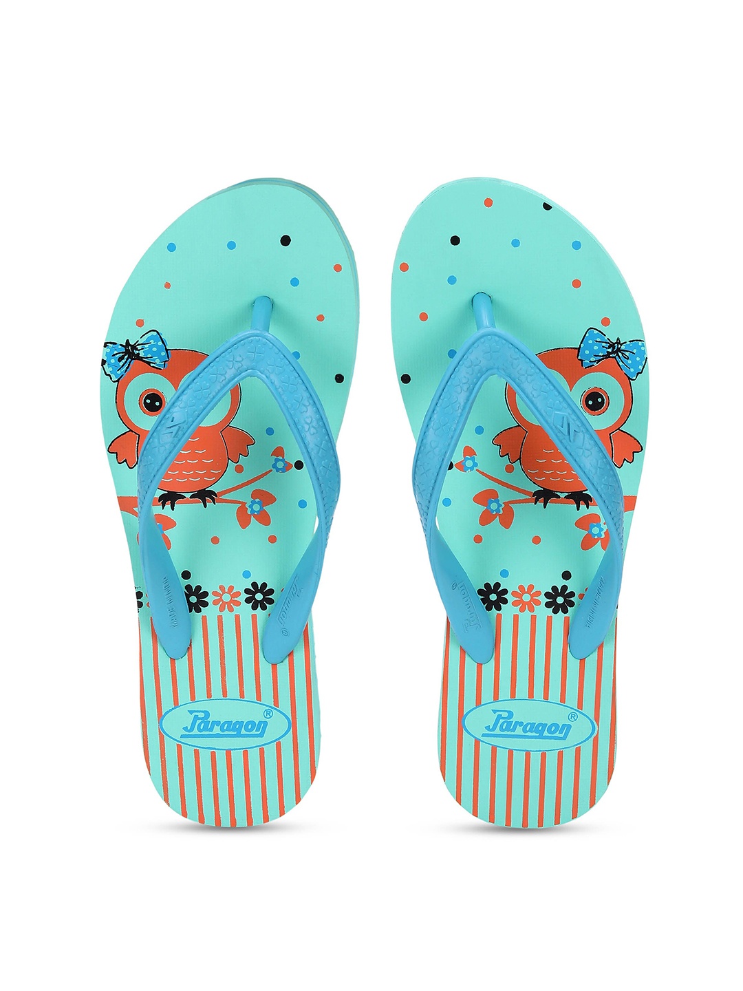 

Paragon Women Printed Lightweight Rubber Thong Flip-Flops, Turquoise blue