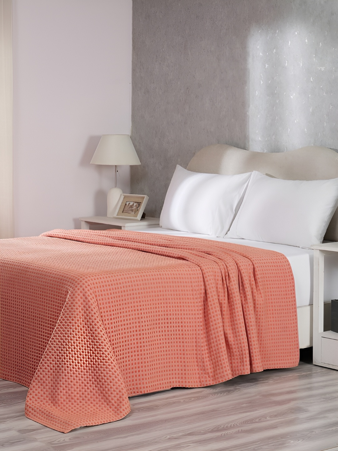 

MASPAR Orange Textured 120 TC Double Bed Cover