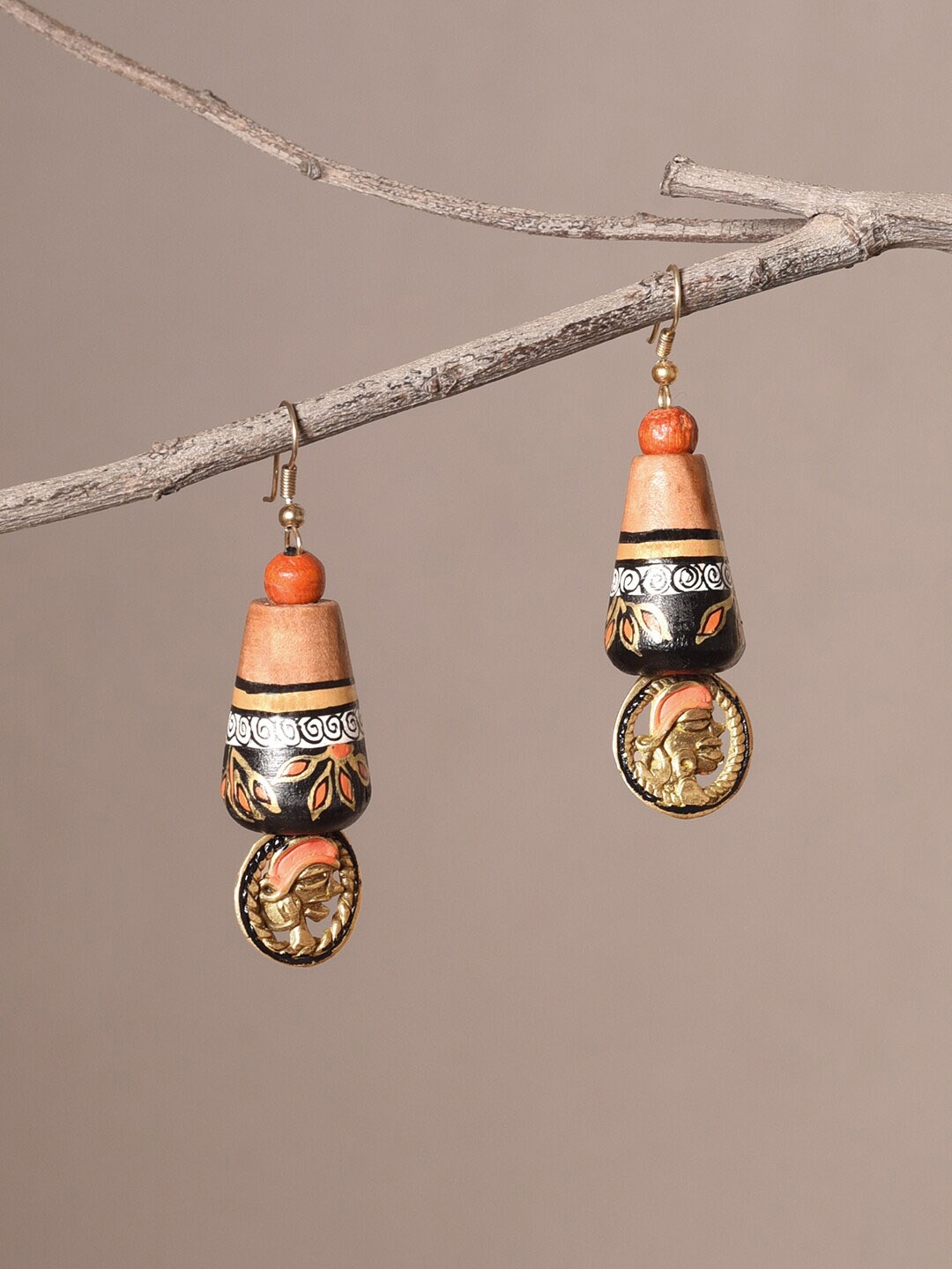 

AAKRITI ART CREATIONS Brass-Plated Classic Drop Earrings, Gold